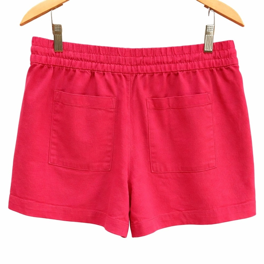 Gap Shorts Womens M Red Linen Blend Drawstring Pull On Casual Summer Pocket - Picture 3 of 4